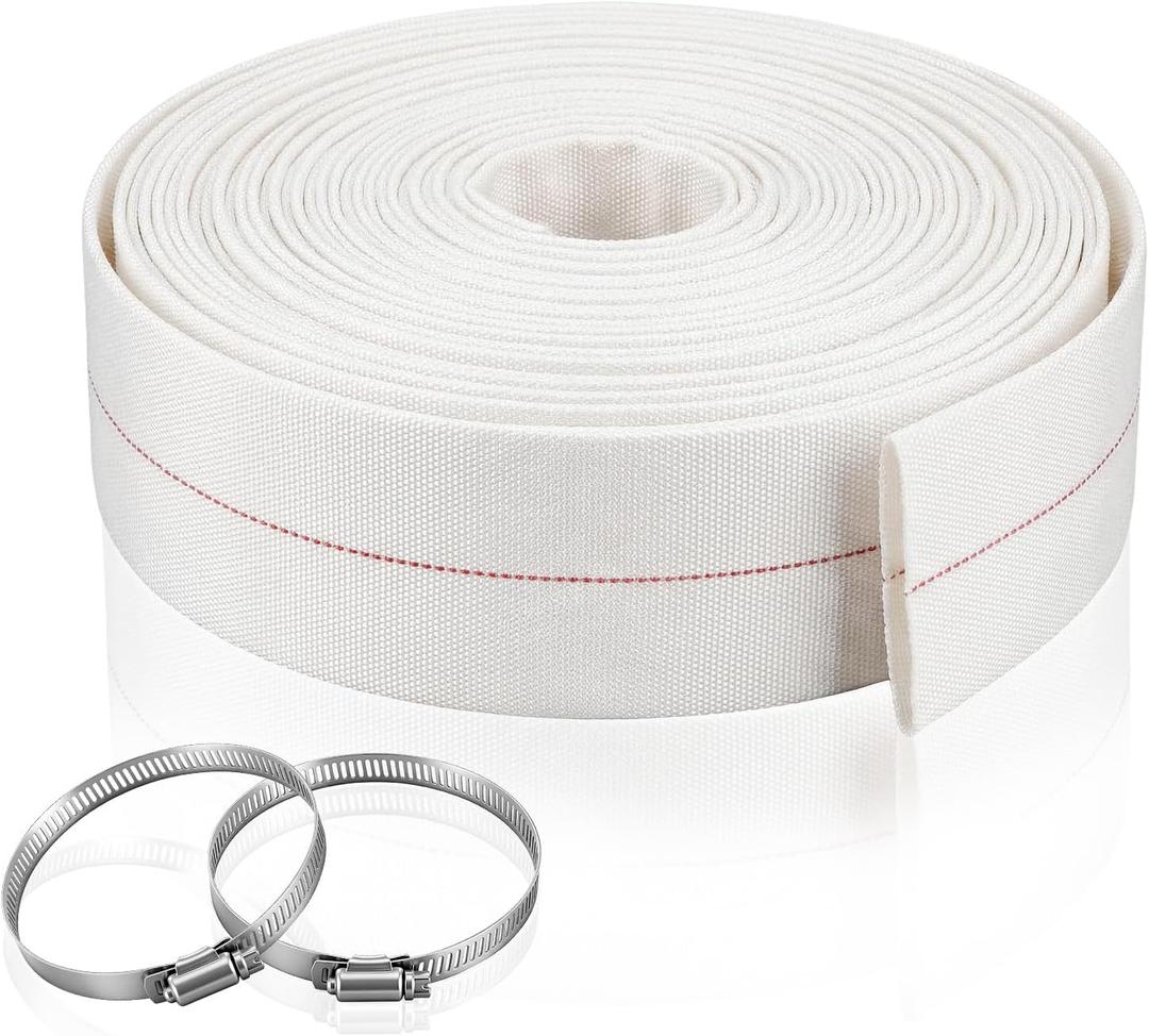 Sosation 3'' x 100 ft Pool Backwash Hose, Heavy Duty Reinforced PVC Lay Flat Discharge Hose, Sump Pump Discharge Pipe for Swimming Pools Outdoor Lawn Garden Irrigation Car Cleaning Pool Water Transfer