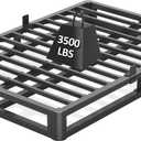 6 Inch King Bed Frame with Round Corner Edges, Low Profile King Metal Platform Bed Frame with Steel Slat Support, No Box Spring Needed/Easy Assembly/Noise Free Mattress Foundation
