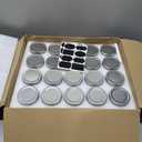 12oz Glass Jars With Lids Regular Mouth 20 Pack -Mason Jars 12 oz For Crafts, Meal Prep, Canning Jars For Food Storage Frascos De Vidrio Con Tapa Para Conservas-with 20 Chalkboard Stickers-Silver Lid