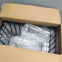 iSPECLE Chest Freezer Organizer Bins - Fits 7 Cu.Ft Deep Freezer, 6 Pack Stackable Wire Baskets(14.7" Length), Heavy Duty Coated Freezer Organizer, Rust Resistant for Frozen Food Sorting, Black