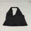ForeFair Women's casual sexy sleeveless T-shirt slim fit hanging collar V-neck backless vest popular street low neck top S