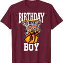 8th Birthday Basketball 8 Years Old Kids Gift T-Shirt M