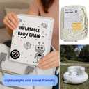 Inflatable Baby Seat and Floor Chair, Sit Me Up for Infants 648 Months, Infant Support Seat, Color Your Own Animal,Print Inflatable Chair