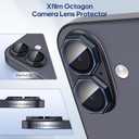 2 x Xfilm for iPhone 17 Camera Lens Protector Nut, Individual Metal with 9H Hardness, Scratch-Proof Camera Screen Protector, Stylish Accessories, Case Friendly (Black)