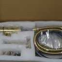 Gold Hot and Cold Bidet Spray Set Mounted on The Bathroom Vanity, Hand Held Stainless Steel Warm Water Bidet Sprayer for Toilet with Brass Hot and Cold Mixing Valve