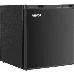 VEVOR Mini Fridge with Freezer, 1.6 Cu.Ft Compact Refrigerator w/Micron Freezer Zone, 7-Modes Adjust Temp, Energy Efficient Small Fridges, Reversible Door, Low Noise, for Bedroom Dorm Office, Black