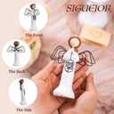 2 x Thank You Angel Gifts for Women, Teachers, Coworkers - Perfect for Employee Appreciation, Thanksgiving, and Gratitude - Hand-Painted Sculpted Figure for Friends and Colleagues