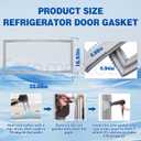 241778307 241778315 32.09x 16.93"Cosamatcozon Upgraded Refrigerator Fresh Food Door Gasket (Gray) - Compatible with Some Crosley, Electrolux, White Westinghouse, Kenmore and Frigidaire Refrigerators