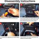 KBH Center Console Armrest Cover Replacement for Toyota Camry 2012 2013 2014 2015 2016 2017, Vinyl Leather, Car Arm Rest Lid Skin Upholstery, Black (Leather Part Only)