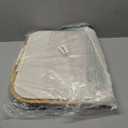 LONBET Laundry Basket with Lid, Made from Breathable Fabric | Aesthetic Clothes Hampers for Laundry with Side Handles & Sturdy Bamboo Frame (40 Gallons - Double, Beige)