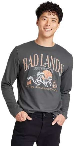 Original Use Men's Regular Fit Crewneck Long Sleeve T-Shirt, Size S