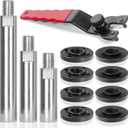 12PCS Angle Grinder Attachments Kit with Flange Nuts, Angle Grinder Extension Connecting Shaft Rod with 5/8-11 Thread, Universal Adjustable Spanner Wrench Set for DeWalt Milwaukee Makita Grinder Tools