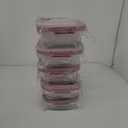 10-Pack Glass Food Storage Containers with Tempered Lids  Borosilicate, Airtight, Oven-Safe (-4F~950F), BPA-Free, 4.4 & 1.6 Cup, Leak-Proof, Dishwasher Safe (Pink)