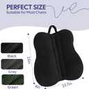 Lumbar Support Pillow for Recliner, Back Support Pillow for Office Chair, Back Cushion with Shredded Foam for Back Pain Relief & Reading, Lumbar Cushions for Couch, Sofa Seat, Car, Black