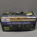 EXCMARK 10 Pack Solar Lights Outdoor Decorative, Solar Pathway Lights Outdoor, Solar Powered Garden Yard Lights for Walkway Sidewalk Driveway. (Black, Cool White)