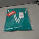 Women's Polo Dress Short Sleeve Lapel V Neck Collar Tennis Golf Mini Dress Casual Summer Workout Wear with Pockets (Medium, Green Teal)