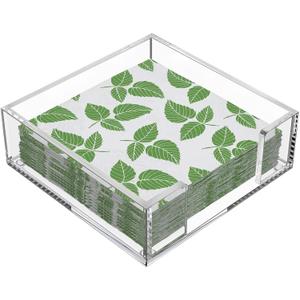 MaxGear Acrylic Napkin Holder for Table, Clear Guest Towel Holder, Beverage Buffet Paper Napkin Caddy for Bar, Party, Dinner, Kitchen & Dining Room, Bathroom, Perfect for 5.5 x 5.5 inches Napkins