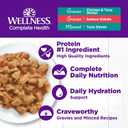 Wellness Complete Health Gravy and Minced Variety Pack Adult Canned Wet Cat Food, Natural, Protein Rich, Grain Free, Salmon, Tuna, and Chicken Recipes, 3 oz, Pack of 12 Cans (EXP 05/02/29)