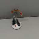 Christmas Snow Village Animated Flaming Sleigh Accessory Figurine, Lights Musical Christmas Santa Sleigh Vacation Decorations, Multicolor