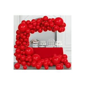 Coral Red Balloon Arch Kit, Thickened 100Pcs Red Balloons Different Sizes 18/12/5 Inch for Birthday Party Graduation Bachelorette Anniversary Wedding Gender Reveal Baby Shower Decorations Supplies