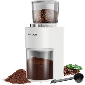 SOWTECH Conical Burr Coffee Grinder, Adjustable Electric Mill, 38 Precise Grind Settings, Precision Timer, for Espresso, Drip and French Press, Home &Office, Black