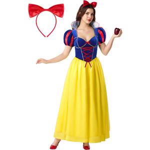 Spooktacular Creations Snow Princess Dress Costume Women, Adult Halloween Costume with Headwear for Theme Parties, M
