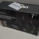 Non Stick Frying Pan Set, 8, 10 and 12-Inch Hybrid Non Toxic Fry Skillet with Lids, Dishwasher and Oven Safe, Induction Ready, Silver Kitchen Cookware set (7-Piece Pan Set)