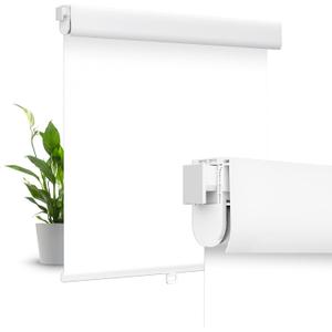 Allesin zen No Drill No Tools Blackout Roller Shades for Windows, (White 23 x 48), Renter-Friendly, UV Protection, no-Drill Pull-Down Blinds for Home, Bedroom, Office, Living Room