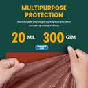 Tarp Cover Brown/Black Heavy Duty 20 Mill Thick Material, Waterproof 20'X30' Great for Tarpaulin Canopy Tent, Boat, RV Or Pool Cover! by Trademark Supplies (Poly Tarp 20X30, Ultra Thick)