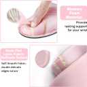 Keyboard Mouse Pad Set, Extended Mouse Pad+Keyboard Wrist Rest Support, Memory Foam Ergonomic Easy Typing, 3Pcs (35.415.7 in) Desk Pad Set for Home Office Study Game- Pink Gold, Extended, Large
