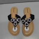 Ataiwee Women's Flat Slide Sandals - Comfortable Bling Simple Strappy Bohemian Thong Summer Flat Sandals, Size: 8.5