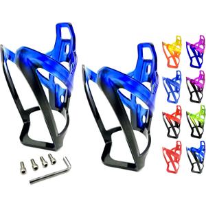 Revere Ultra-Light Bike Water Bottle Holder  Durable Bicycle Bottle Cage for Road, MTB, & Mountain Bikes  2-Pack with Screws & Installation Tool  Premium Cycling Accessories (Blue/Black)