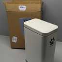 Dog Poop Trash Can Outside with Magnetic Bag Dispenser-Metal Dog Waste Container Odor Control- Rust Proof& Waterproof-Outdoor Waste Trash Can with Lid-Garbage Can&Foot Pedal-Pet Poop Bucket Soft Close