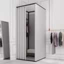 Clothing Store Fitting Room, Portable Changing Room with Shading Curtain Used in Office, Mall, Boutique, Home, Movable Temporary Mobile Privacy Protection (grey, 47x47x79 inches)