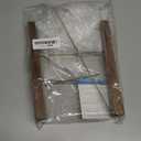 GemeShou 3 Tiers Walnut Earring display stands for selling, Wooden Jewelry Shelf, Earring Storage Organizer, Brass earring holders with 42 holes for stud Dangle HoopWalnut 3-Tier Height 9.45"