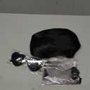 PLULON Black Bob Wig with Heart Sunglasses and Hair Cap, Colorful Short Bob Wigs Synthetic Party Wigs Funny Cosplay Hairpieces for Women Men Daily Bachelorette Halloween Costume Party Decorations