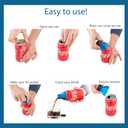 Reusable Soda Can Lids - 6-Pack Spill-Proof, Snap-On Covers for Freshness and Protection, Orange Can Toppers Set of 6