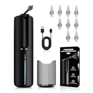 Upgraded Ear Wax Removal, Electric Ear Cleaner, Safe and Efficient Ear Cleaning, 4 Pressure Modes, 10 nozzles, Electric Earwax Cleaning Kit for Earwax Buildup