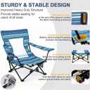 Joyfair Beach Camping Chair (2 Pack), Folding Chair for Adults (Striped), 21" W x 16" D x 20" H
