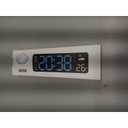 Digital Wall Clock, Digital Clock Large Display with Remote Control, Corded LED Alarm Clocks with Date, Week, Temp, Humidity, Auto DST, Countdown, for Living Room Bedroom Classroom Office (Blue)