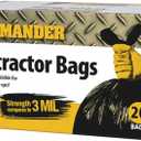 Commander 42 Gallon 3 MIL (eq) Heavy Duty Contractor Bags with Flap Ties - 32" x 46" - Pack of 20 - For Contractor, Industrial, & Outdoor (Black)