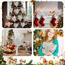 20 Pcs Extra Large 27.5'' Glitter Curly Ting Ting Branches and 29.5'' Christmas Artificial Berry Stems Vase Filler Artificial Curly Twigs Xmas Bouquet for Christmas Tree Home Decor (Silver)