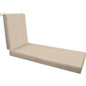 Honeycomb Outdoor Chaise Lounge, 22.5 x 70, Textured Solid Almond Chair Cushion for Patio Furniture
