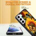KANGHAR Compatible with Samsung Galaxy S21 Case Sunflower Butterfly Anti-Slip Drop Protection with Soft TPU Bumper Shockproof Protective Phone Cover for Women Girls