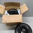 13x5.00-6" Flat Free Lawn Mower Tires, Zero-steering Lawn Mower Front Wheels, Solid Wheels Residential and Commercial Use, Suitable for 3/4-inch and 5/8-inch Bearings, Adjusted Center Hub, 2 pack