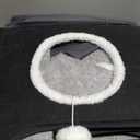 Bedsure Large Cat Beds for Indoor Cats - Extra Wide Cat Cube House for Small Pet with Fluffy Ball Hanging and Scratch Pad, Foldable Pet Cave Hideaway for Multiple Cats, 23.6x16.9x13 inches, Black