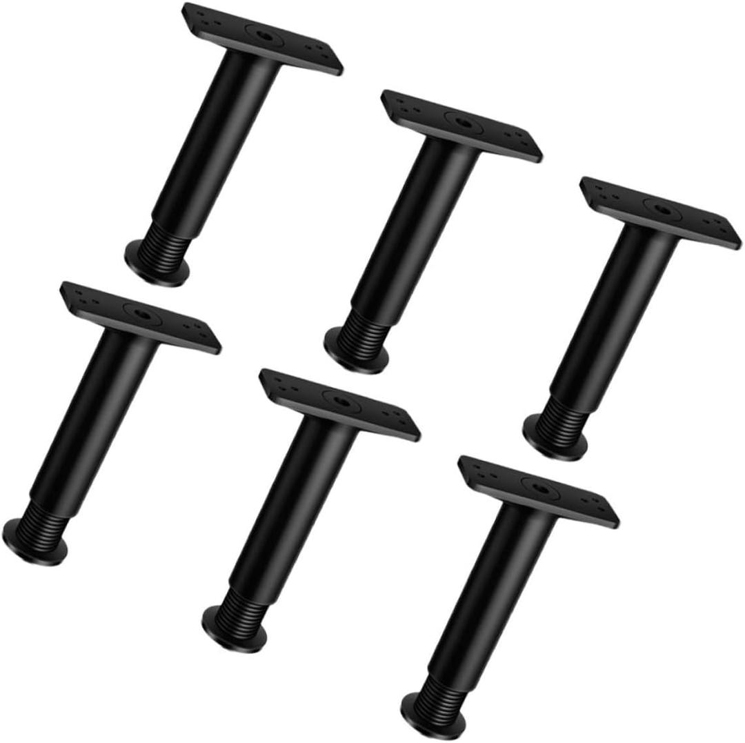 SEWOART 6pcs Adjustable Bed Frame Support Legs Heavy Duty Under Mattress Support Height Adjustable Furniture Legs for Bed Sofa and Cabinets with Base