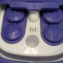 Foot Spa Collapsible, Foot Bath Massager with Heat, Remote, Timer, and 24 Motorized Shiatsu Massage Balls, Foot Soaking Tub Supports Hot/Cold Water Soaking (Purple)