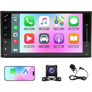 Android 13 Car Radio for 2003-2006 Toyota Tundra,2GB RAM + 32GB ROM 7 inch HD Touchscreen Car Stereo Wireless CarPlay & Android Auto, GPS Navigation & Bluetooth,Back-up Camera,FM Radio,Mirror Link