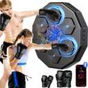 2025 New Music Boxing Machine with Two Pairs of Gloves Upgraded 2.0 Smart Bluetooth Music Boxing Parent-Child Games Wall-Mounted Exercise Equipment for Home